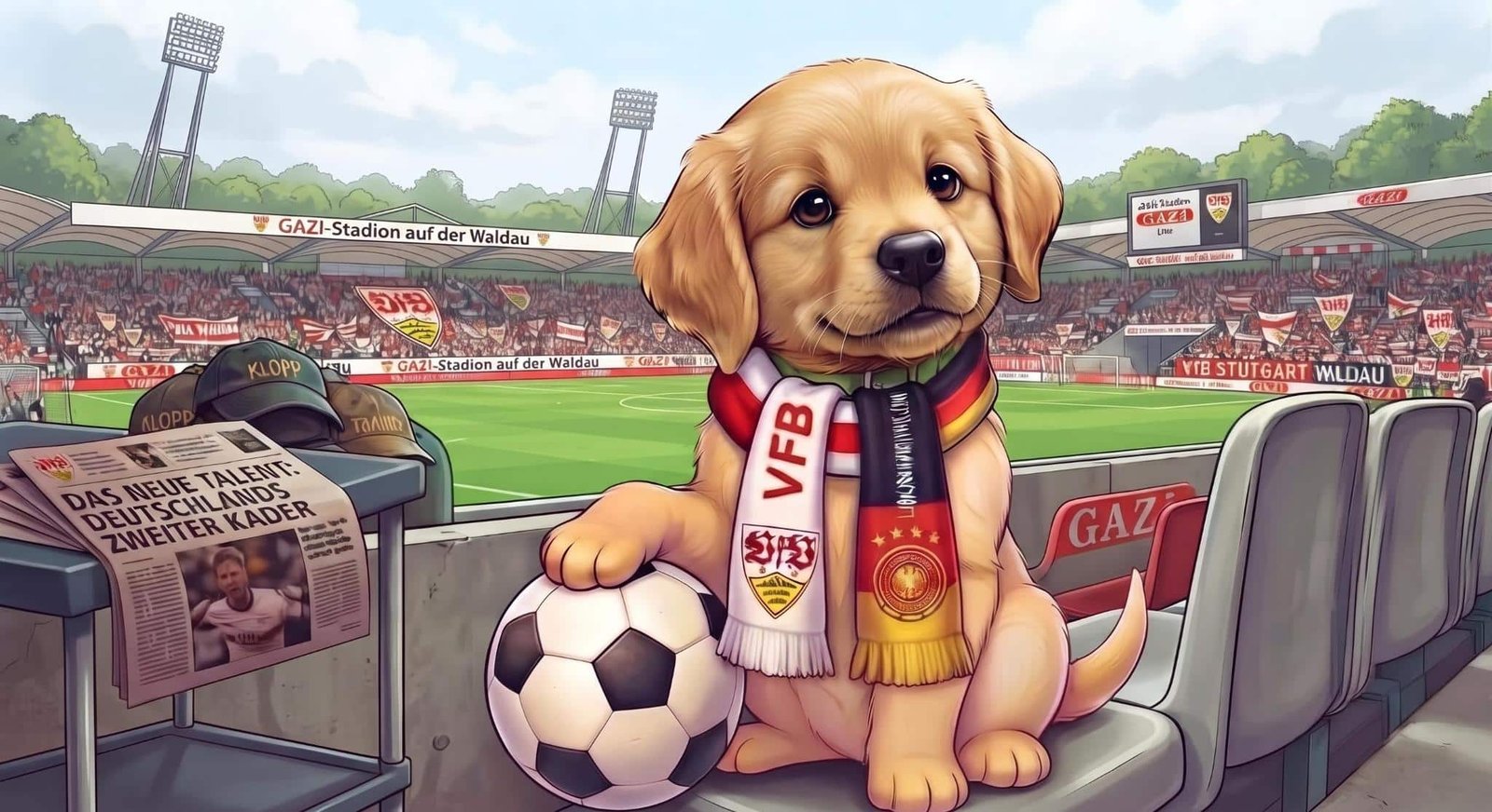 Nala schaut Fussball